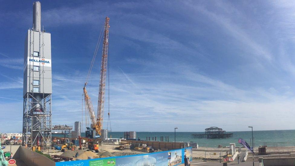 Brighton i360 tower earlier in the summer