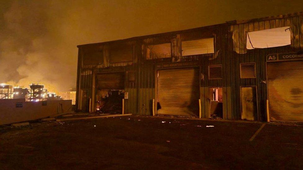 Smoke billows from flames near Lahaina as wildfires driven by high winds destroy a large part of the historic town of Lahaina, Hawaii, U.S. August 9, 2023.