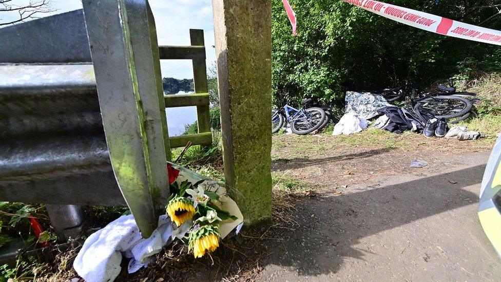 The scene at Enagh Lough after the boys lost their lives