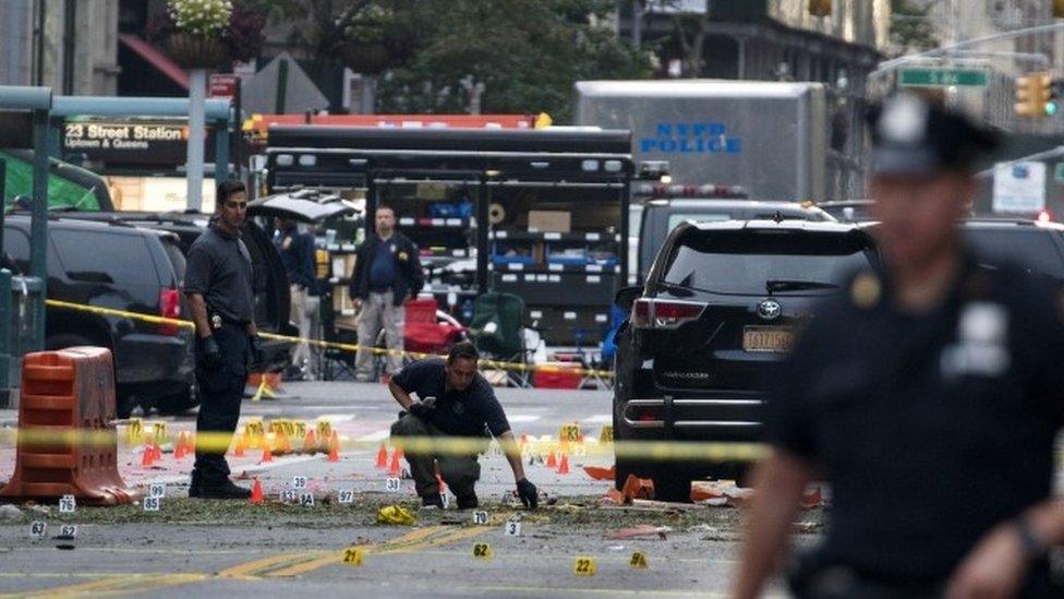 NY police scene, 18 Sept