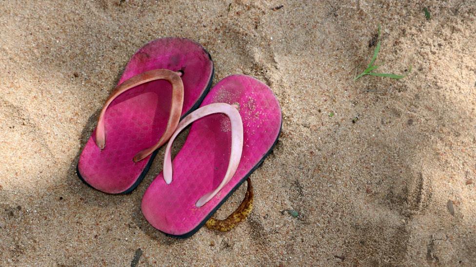 Sulojini's flip flops