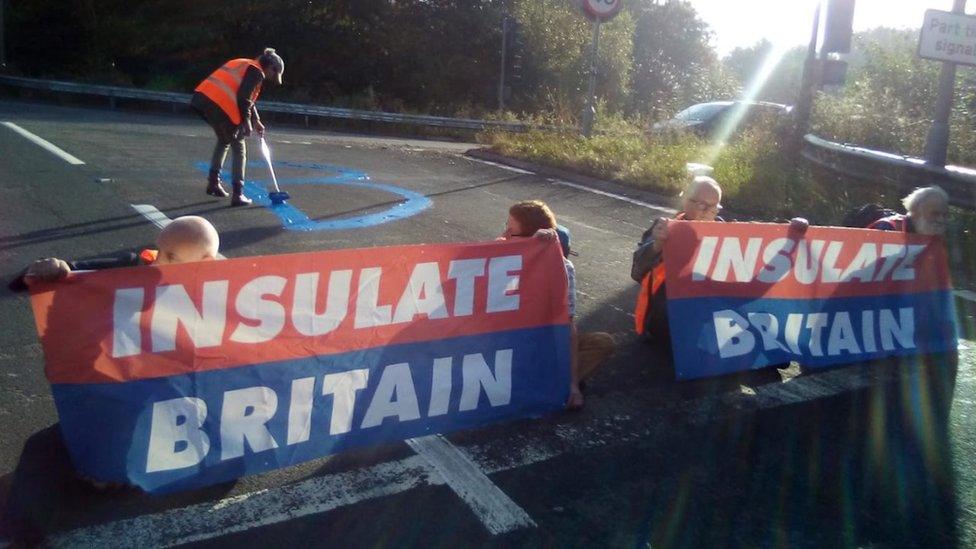 M25 protesters on Friday