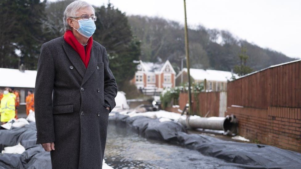 First Minister Mark Drakeford visits Skewen