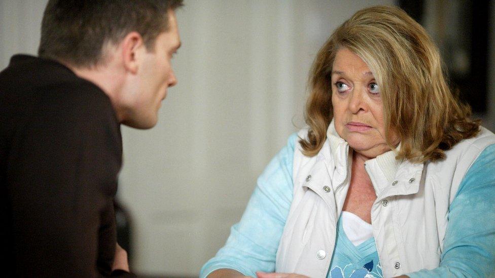 Lynda Baron and John Partridge in EastEnders in 2009