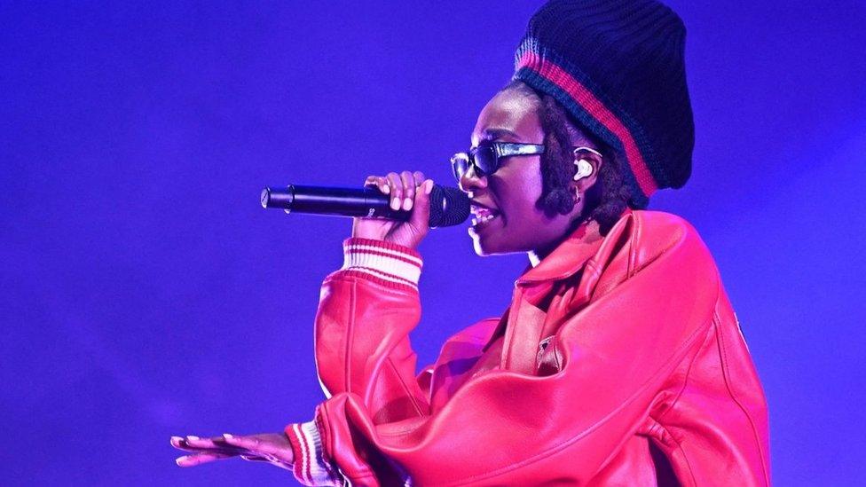 Little Simz performing at Glastonbury