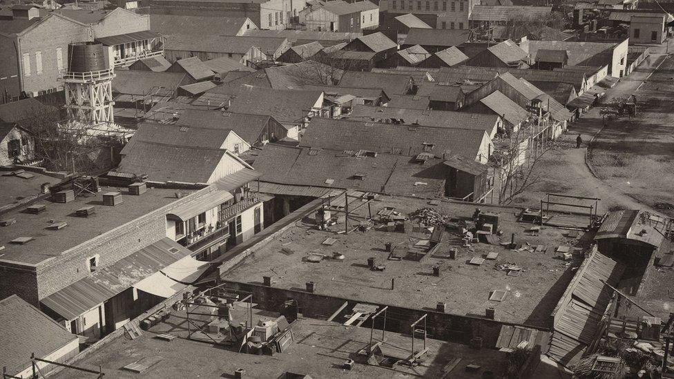 San Jose Chinatown just before fire of 1887