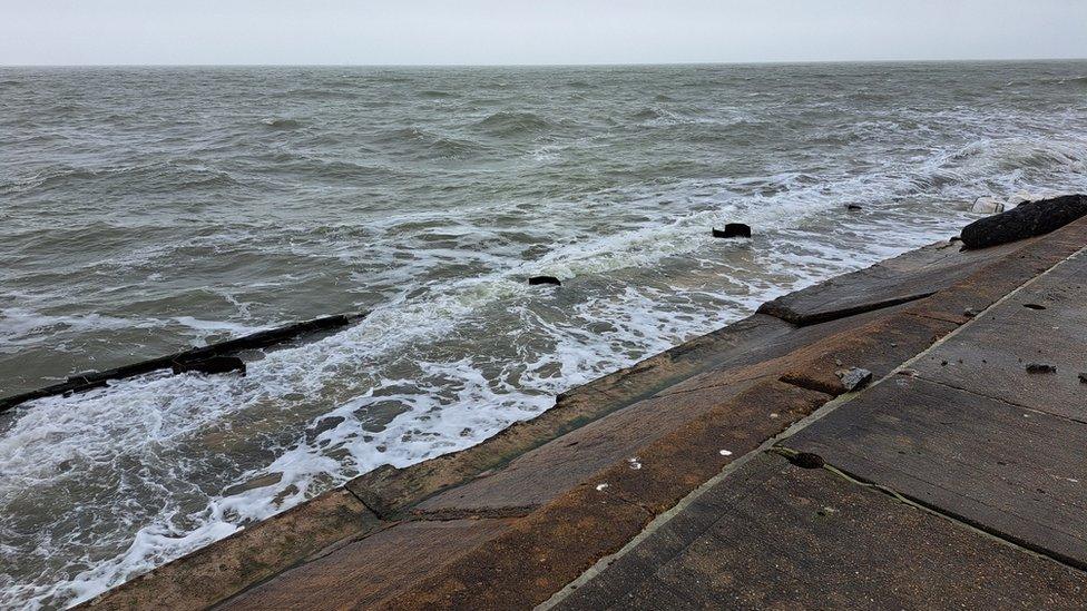 sea-wall at Ventnor