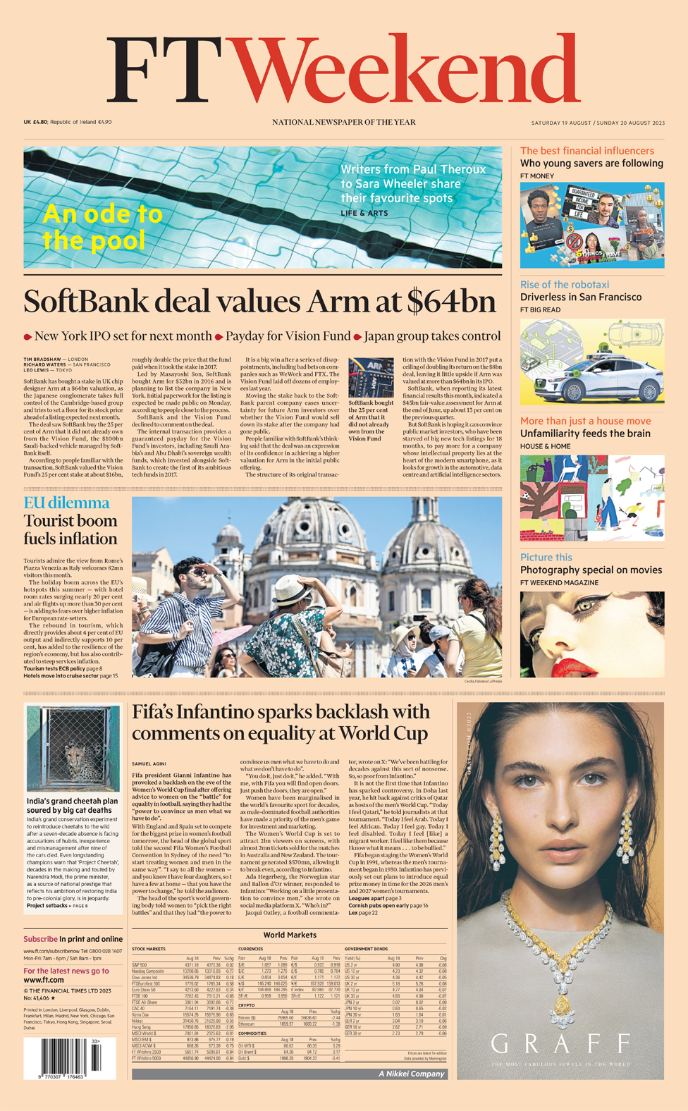 FT Weekend front page