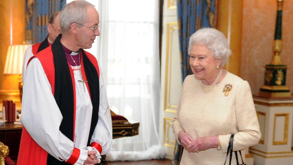 Queen and Justin Welby