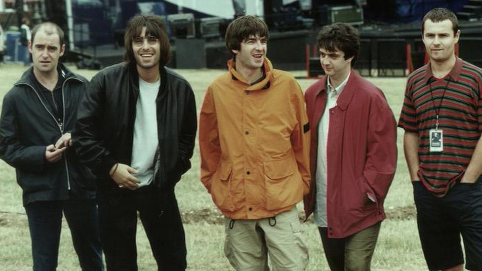 Oasis in April 1997