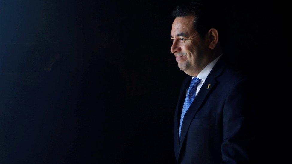 Guatemalan President Jimmy Morales attends a ceremony in the Hall of Remembrance at Yad Vashem Holocaust Memorial in Jerusalem November 2016