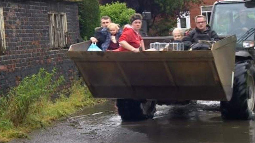 People being evacuated from Wainfleet