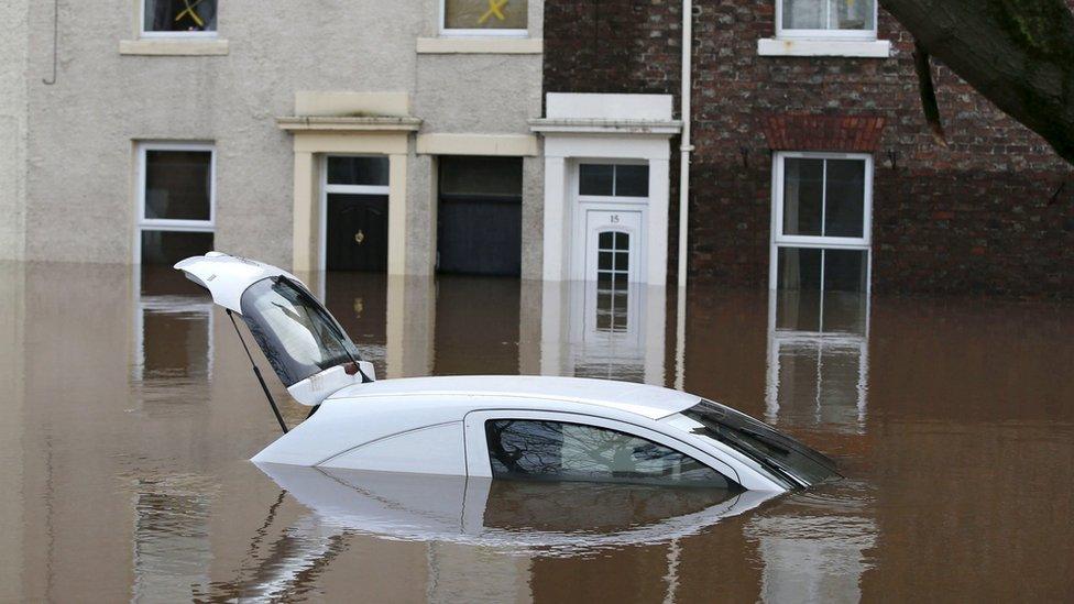 Car in floods