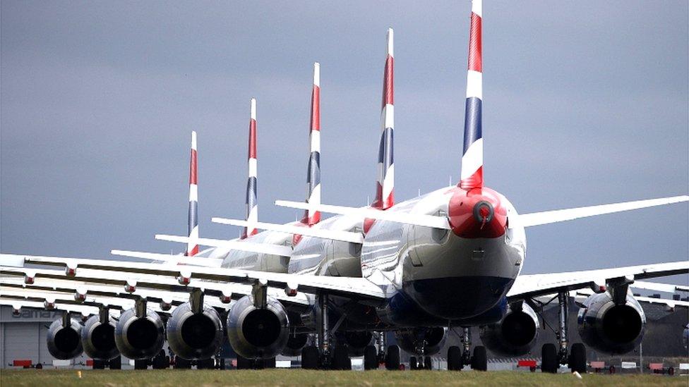 BA aircraft at Glasgow Airport