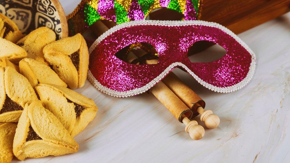 Purim pastries and masks