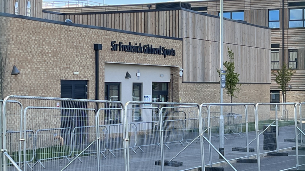 External picture of sports hall building