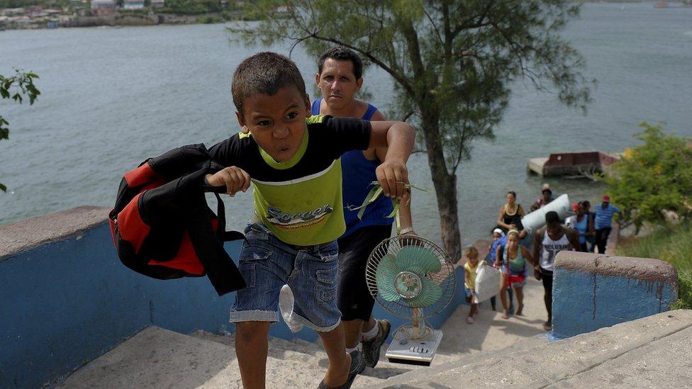 Residents of Granma Island, Cuba are evacuated