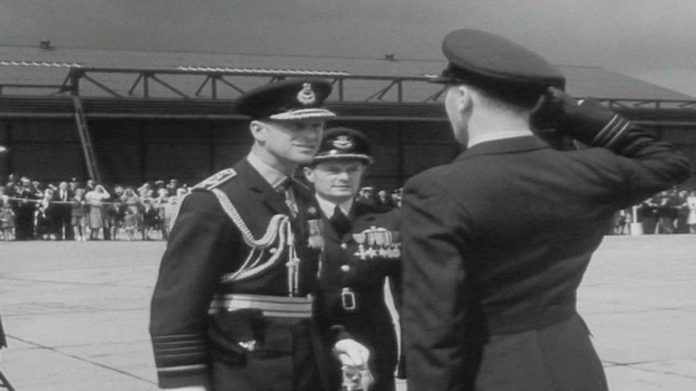 Prince Philip at RAF Cranwell in 1960