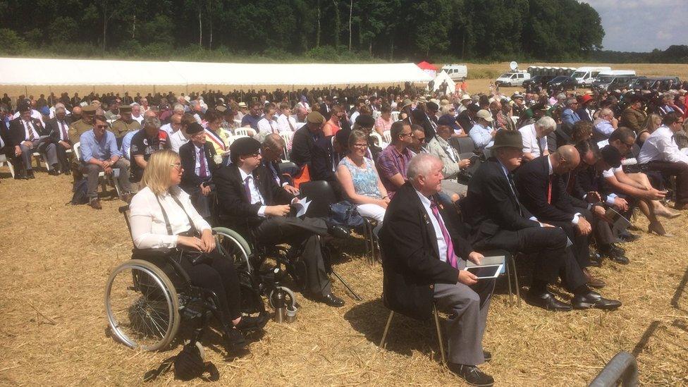 A crowd at Mametz Wood service