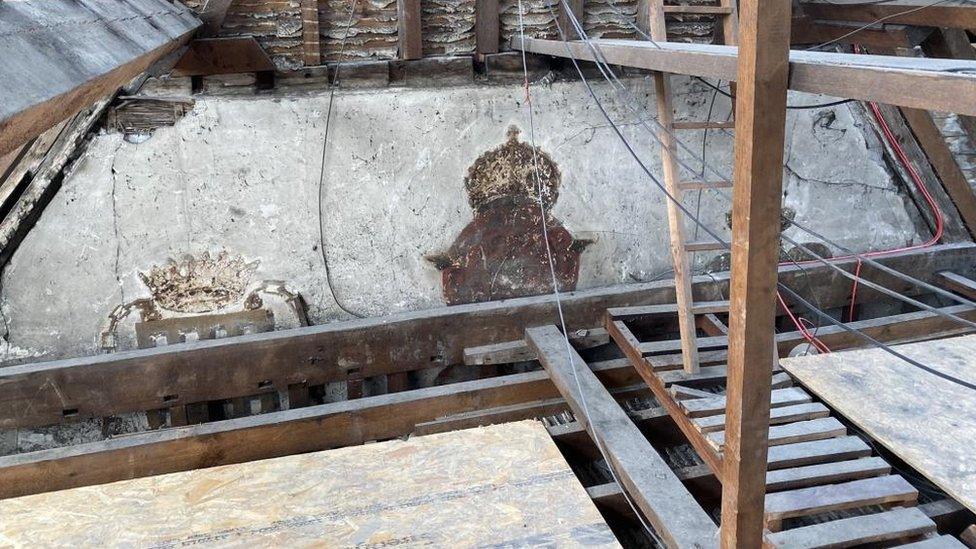 The artworks were found during restoration work at Christ's College