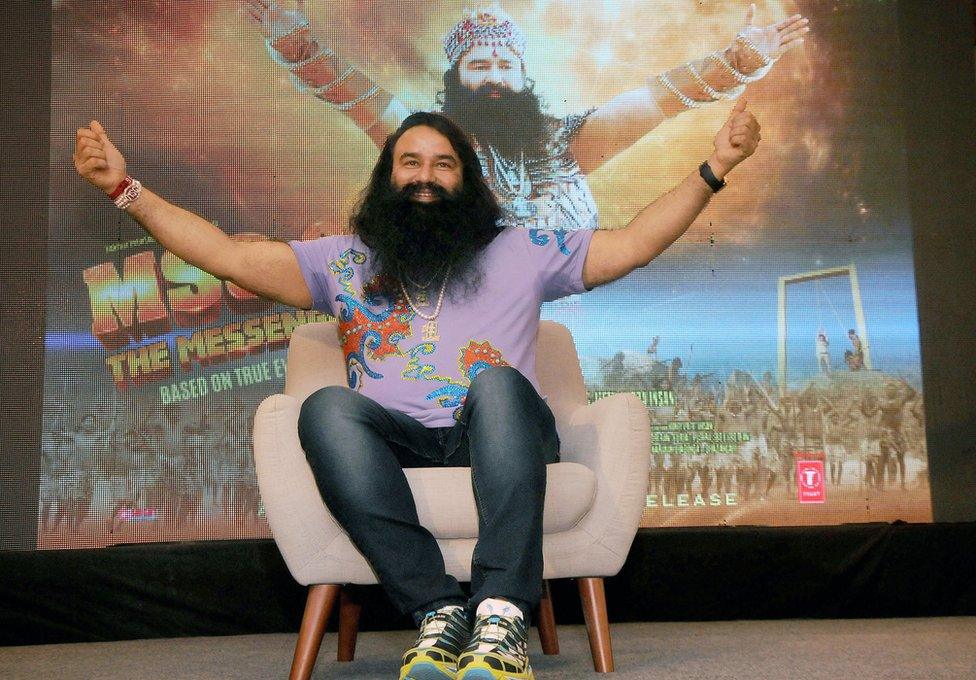 Gurmeet Ram Rahim Singh at an event