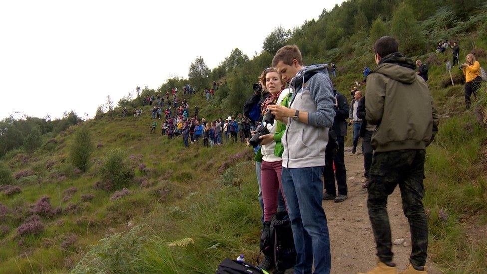 Harry Potter fans at Glenfinnan