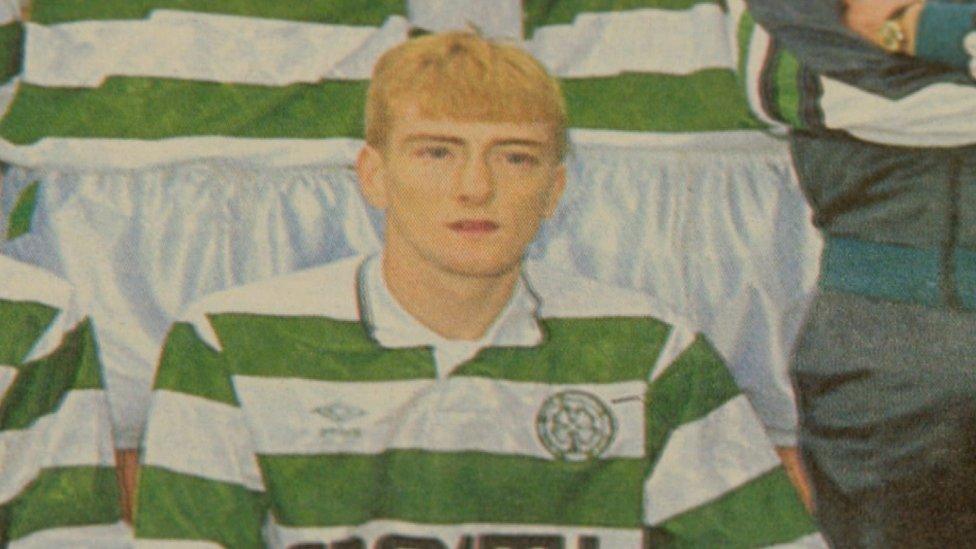 Kenny Campbell in a Celtic strip