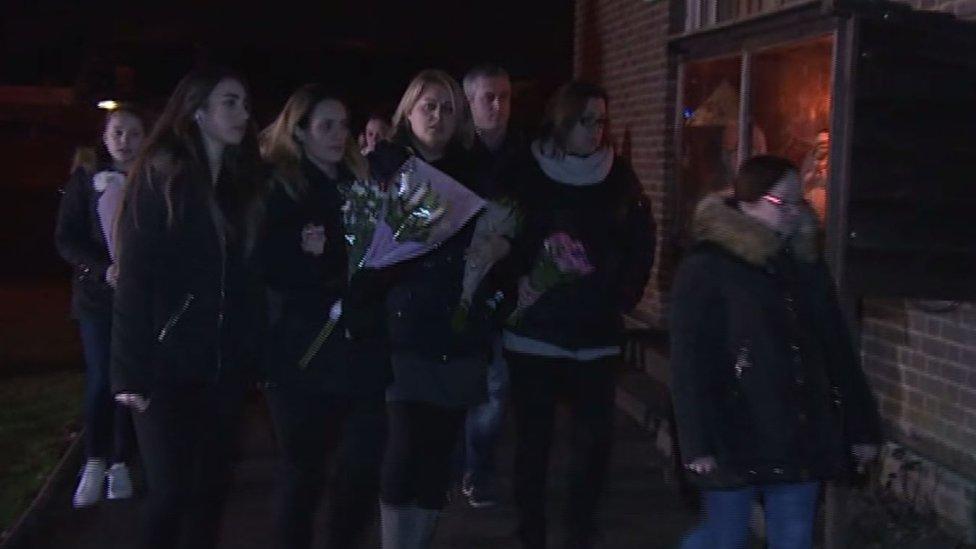 People arriving at a special mass held at Braintree's Catholic Church of our Lady, Queen of Peace