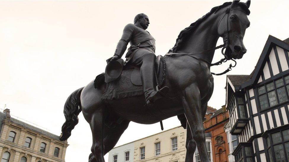 Wolverhampton: Prince Albert Statue (The Man on the Horse), Queen Square