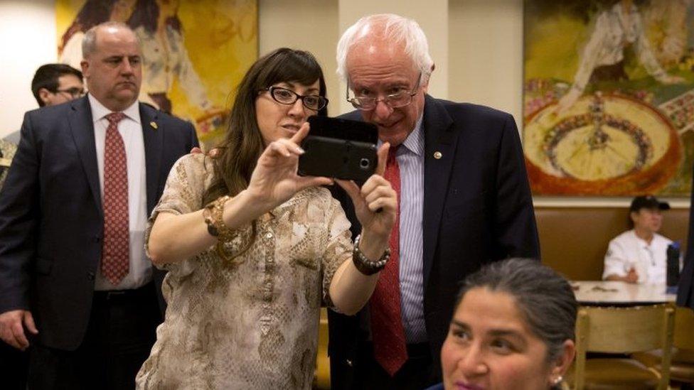 Bernie Sanders campaigns in Las Vegas