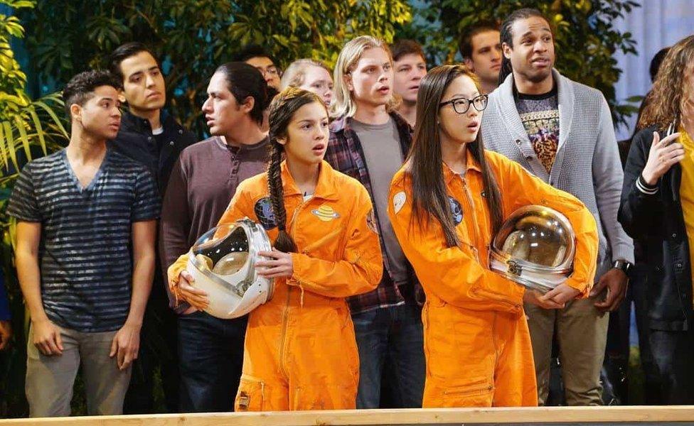 Olivia Rodrigo and Madison Hu in Bizaardvark