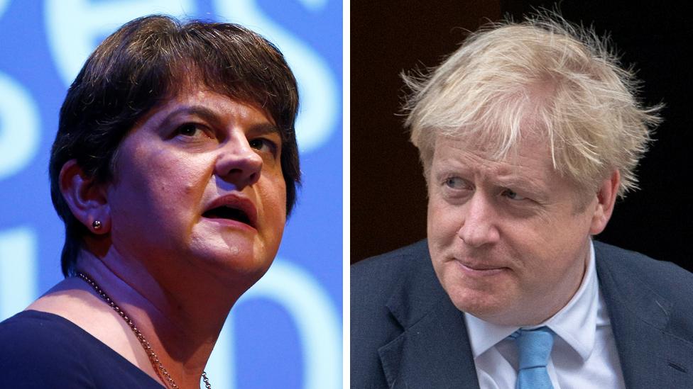 Arlene Foster and Boris Johnson