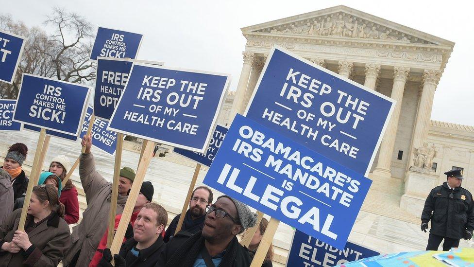 In 2015, Obamacare opponents rallied outside the Supreme Court