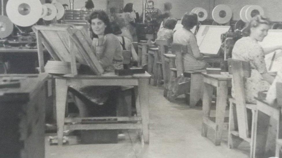 Folding room, the General Paper and Box Manufacturing Company Limited in Treforest