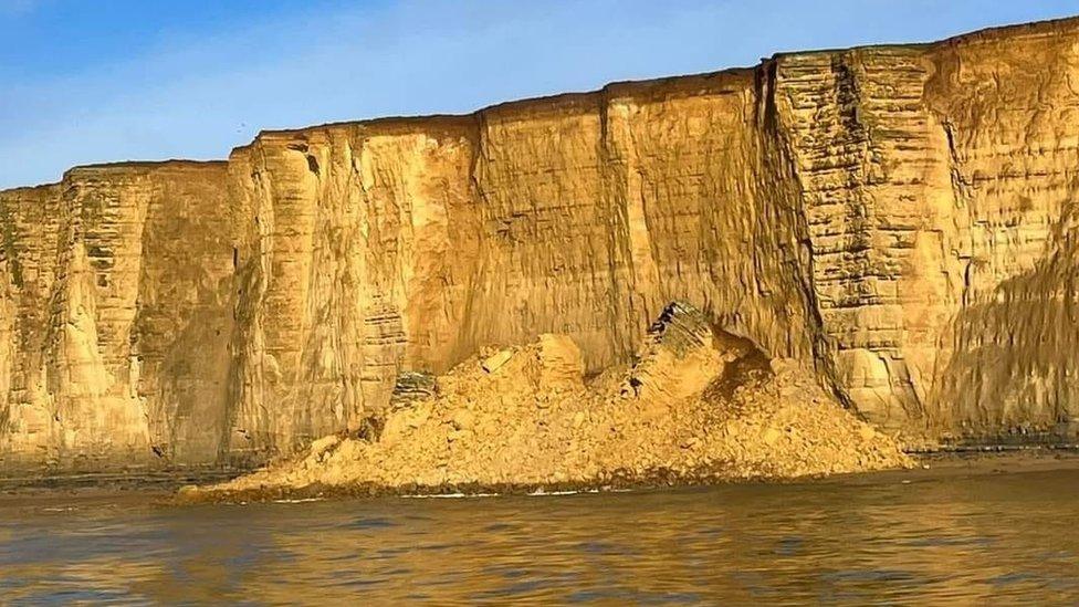 East Beach rock fall