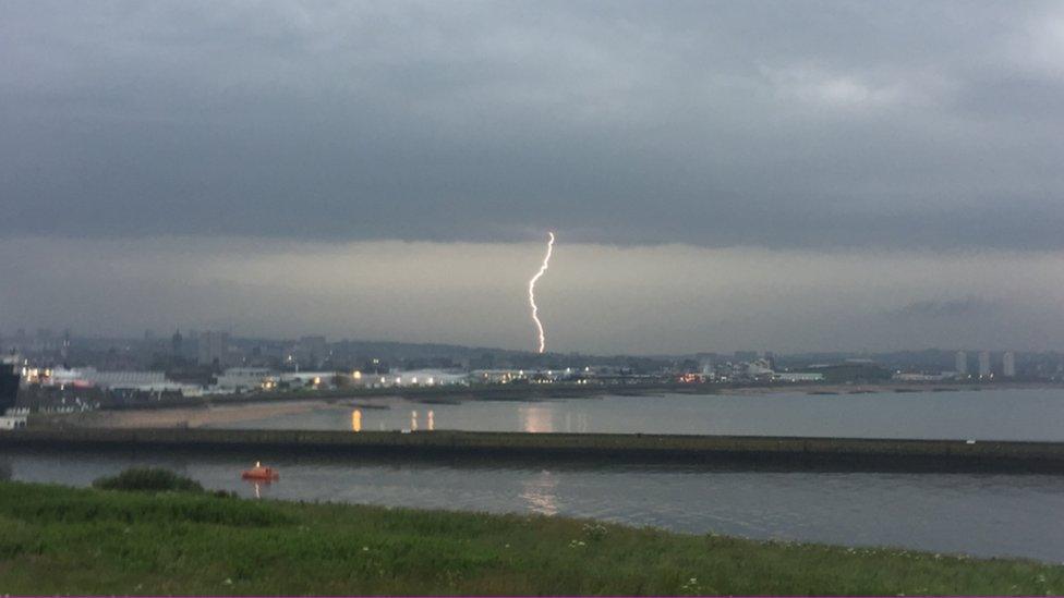 Lightning in Aberdeen