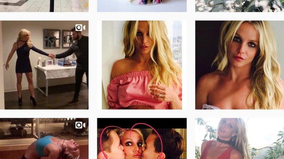 Screenshot of Britney Spears' Instagram account