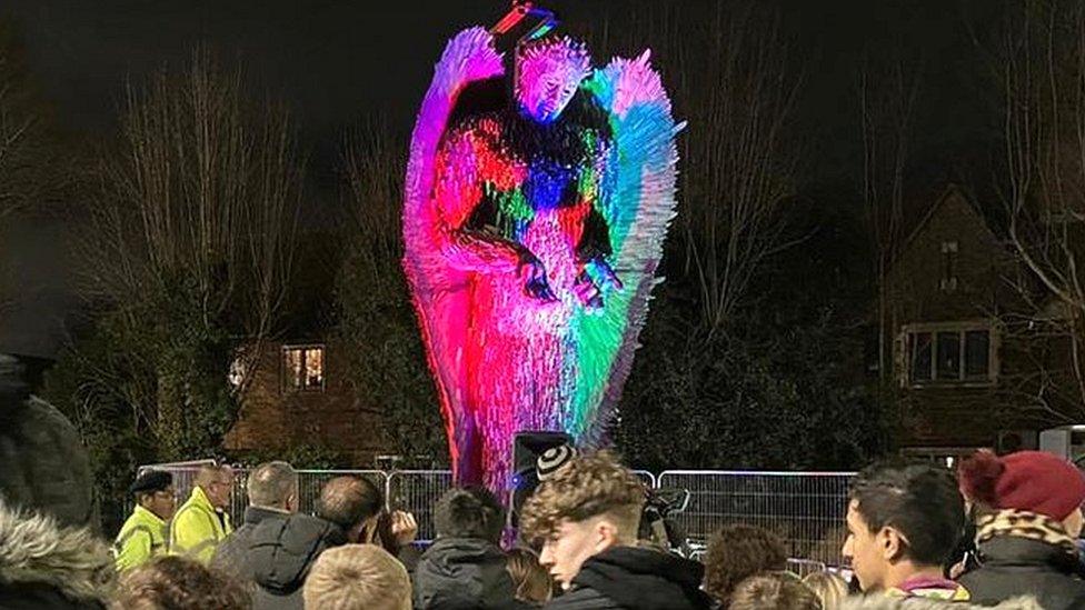 Vigil at knife angel