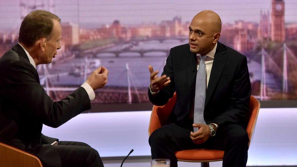 Sajid Javid and Andrew Marr