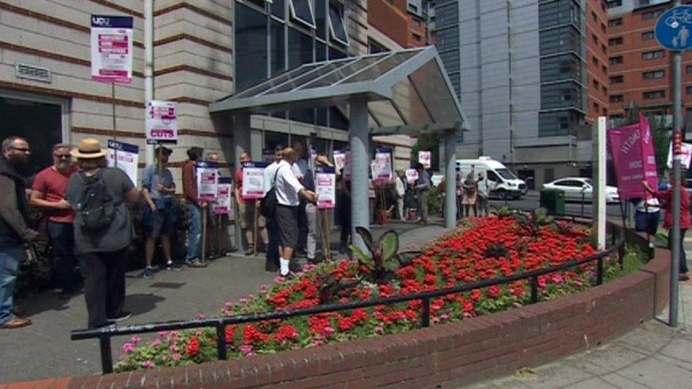 University of Portsmouth protest on 10 July 2019