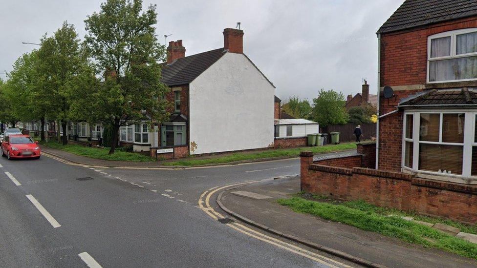 Irthlingborough Road, Finedon, close to the junction with Oxford Street