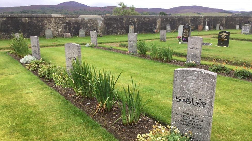 Graves at Kingussie Cemetery