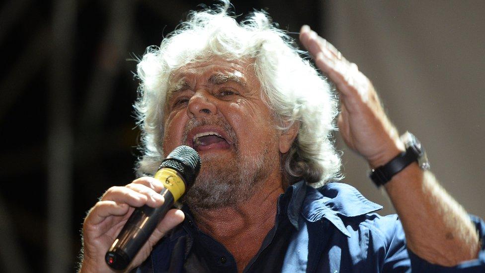 Beppe Grillo, Five Star leader (file pic Dec 2014)