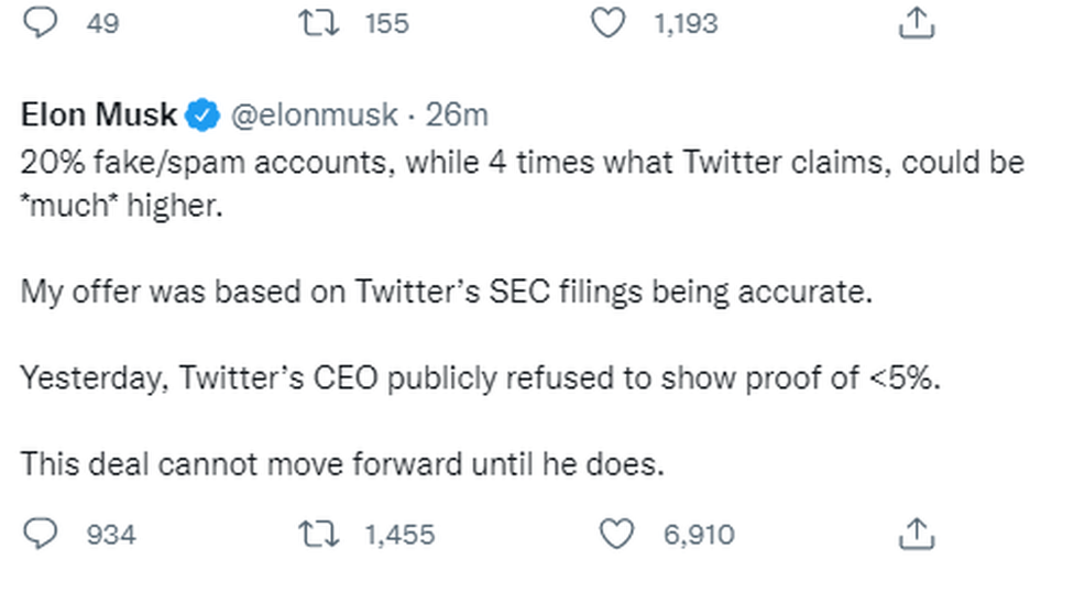 Elon Musk tweet