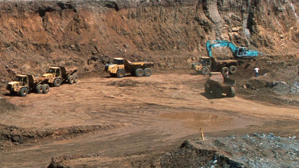 A goldmine quarry in Tanzania