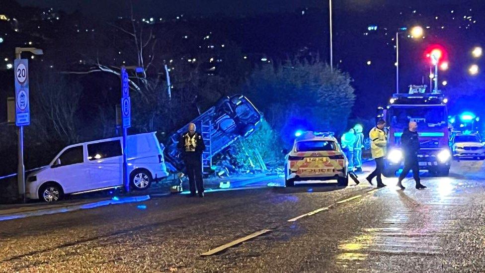 Bradford crash scene