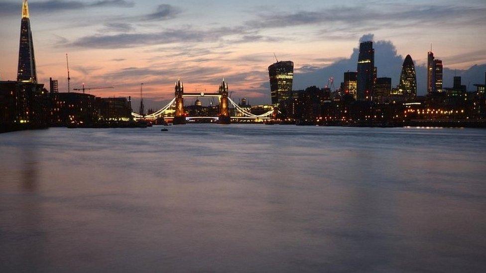 View of London from the Thames