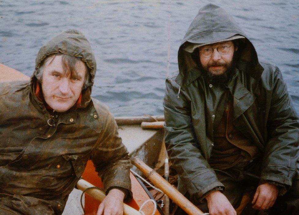 Ted Hughes and Barrie Cooke pike fishing in Ireland, 1978-9