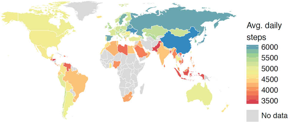 Map of inactivity