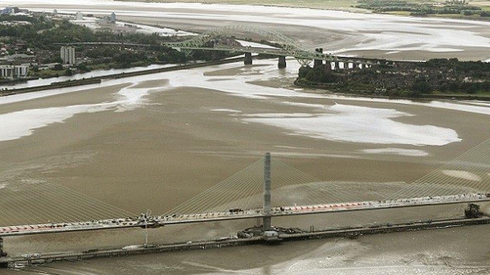 Silver Jubilee Bridge and Mersey gateway bridge